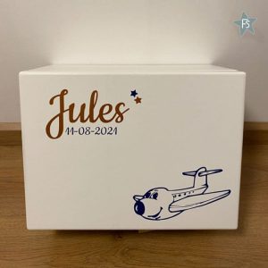 Herinneringen kist met naam en Vliegtuig