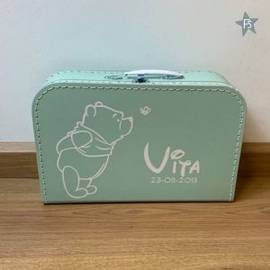 geprint kinderkoffertje met naam en Winnie the Pooh