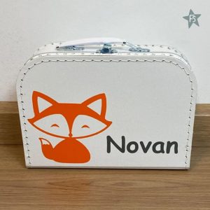 Kinderkoffertje met naam en vosje