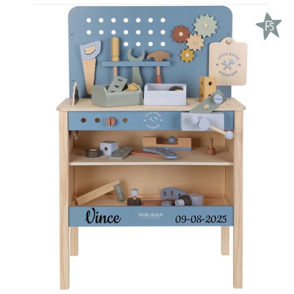 Little Dutch kinderwerkbank ( met naam ) 42-delig