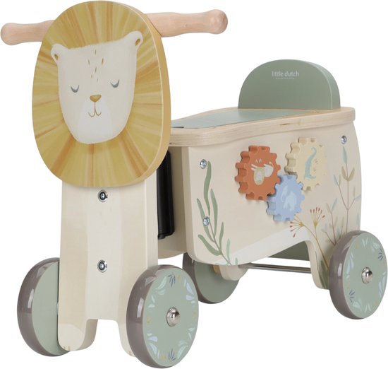 Little Dutch Loopfiets Leeuw - Geel ( met naam ) - Afbeelding 3