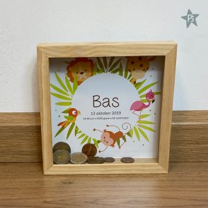 Houten Spaarpot wilde dieren