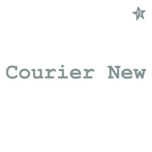 Naamsticker | Tekst sticker | Lettertype Courier New