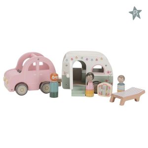Little dutch auto met caravan FSC (met naam)