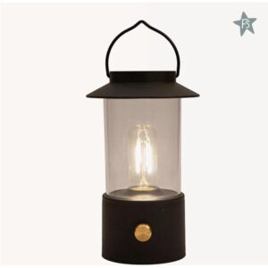 Draadloze LED lantaarn mat zwart dimbaar