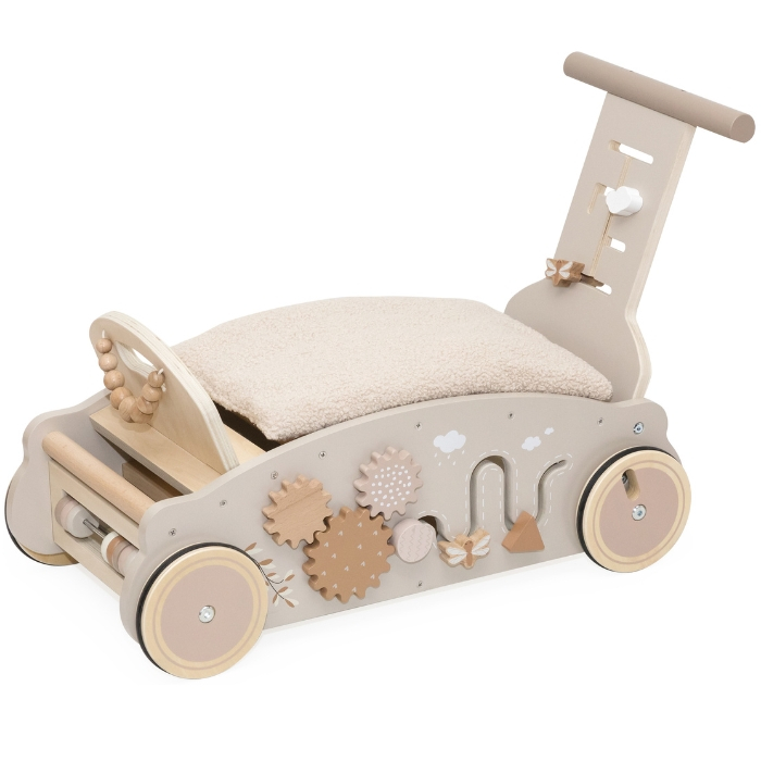 Label Label Nougat Houten 3-in-1 Looptrainer / Loopauto ( met naam ) - Afbeelding 3