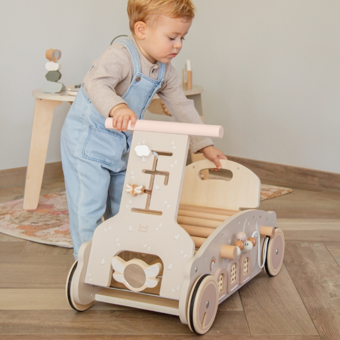 Label Label Nougat Houten 3-in-1 Looptrainer / Loopauto ( met naam ) - Afbeelding 6