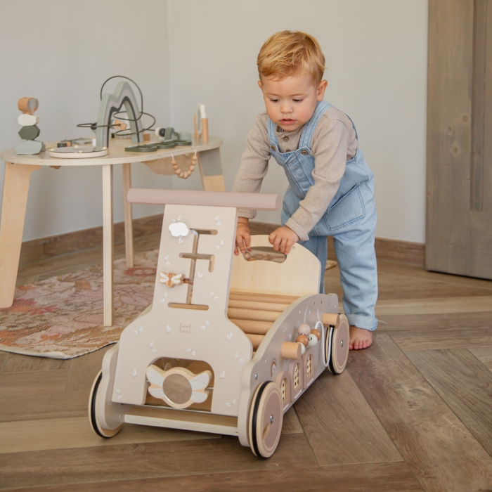 Label Label Nougat Houten 3-in-1 Looptrainer / Loopauto ( met naam ) - Afbeelding 7