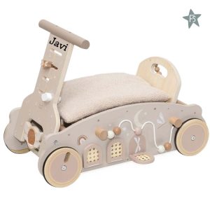 Label Label Nougat Houten 3-in-1 Looptrainer / Loopauto ( met naam )