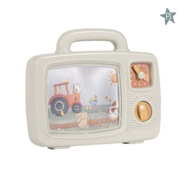 Little Dutch opwindbare televisie met muziek Farm