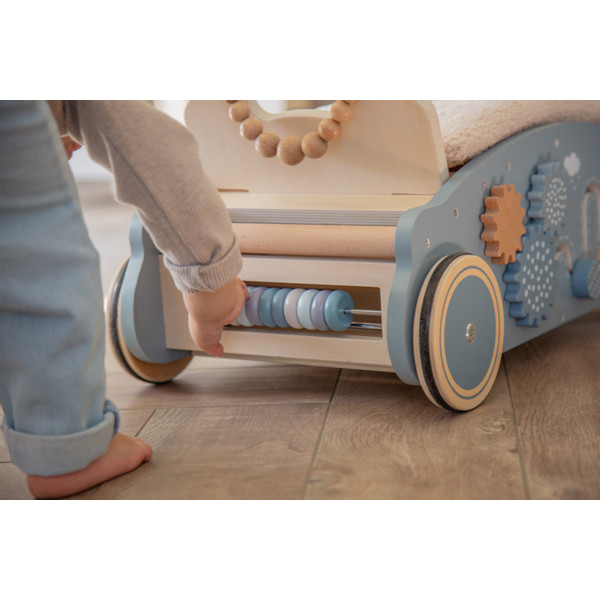 Label Label blauw Houten 3-in-1 Looptrainer / Loopauto ( met naam ) - Afbeelding 10