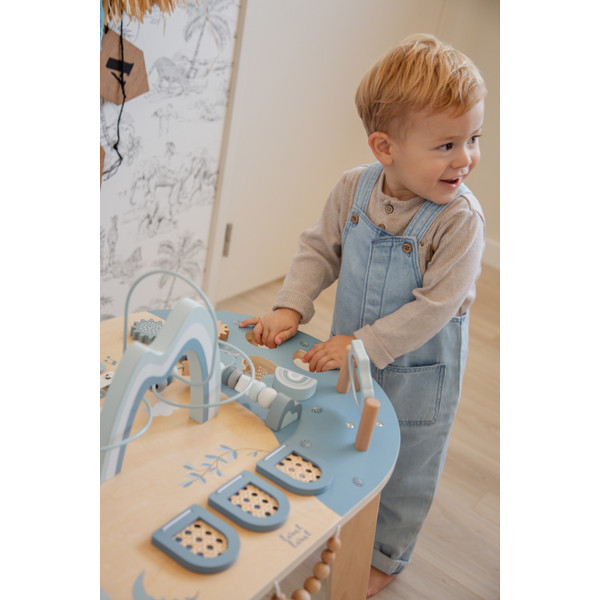 Label Label blauwe Houten Activiteitentafel ( met naam ) - Afbeelding 3