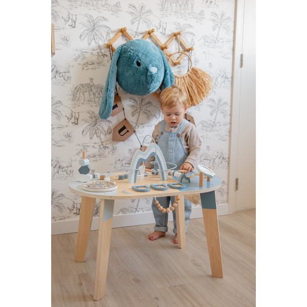 Label Label blauwe Houten Activiteitentafel ( met naam ) - Afbeelding 5