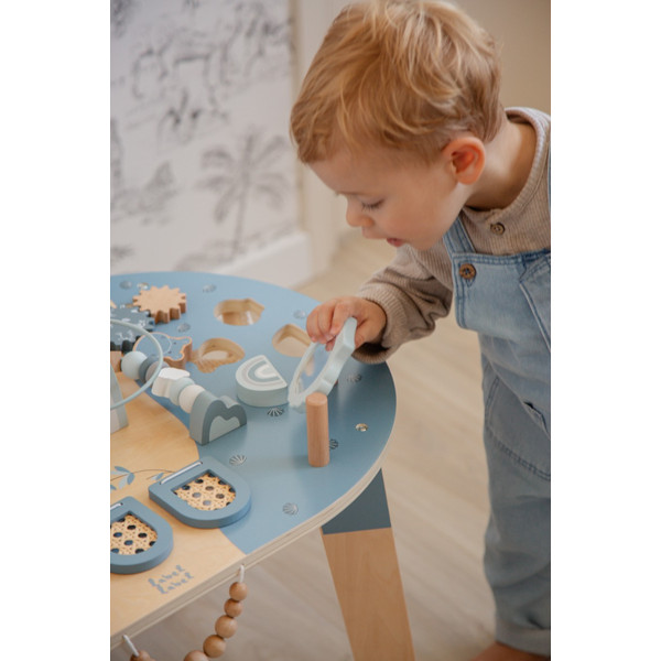 Label Label blauwe Houten Activiteitentafel ( met naam ) - Afbeelding 4