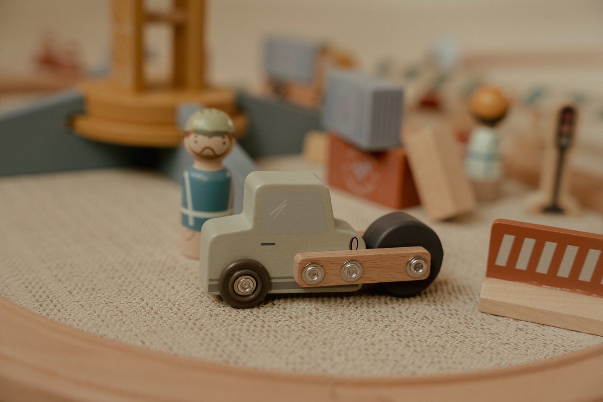 Little Dutch Hijskraan set FSC - treinbaan ( met naam ) - Afbeelding 3