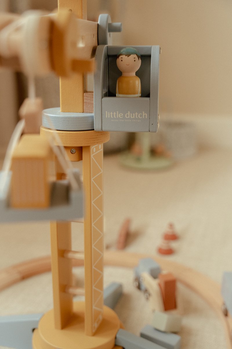 Little Dutch Hijskraan set FSC - treinbaan ( met naam ) - Afbeelding 5