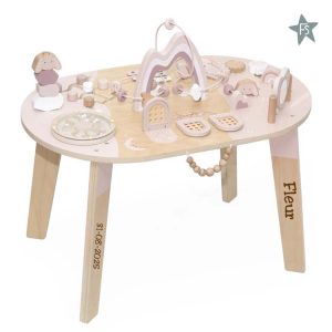 Label Label Roze Houten Activiteitentafel ( met naam )