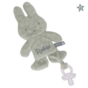 Nijntje Speendoekje - Green Flower ( met naam )