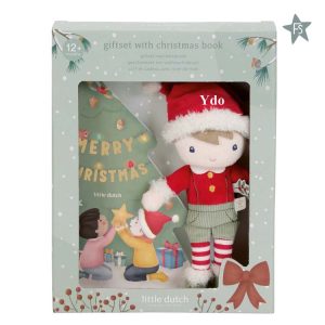 Little Dutch Kerstboek met knuffel Jim - Giftset ( met naam )
