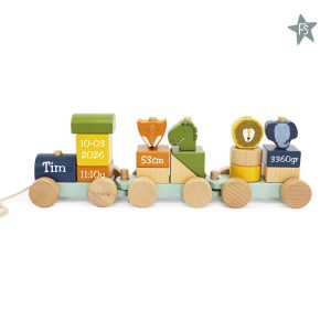 Trixie Houten Houten dierentrein ( met naam en geboortegegevens )