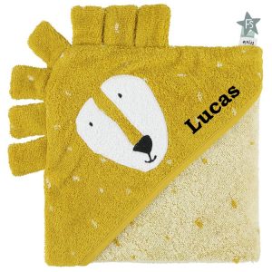 Trixie Badcape Mr. Lion ( met Naam ) | Zachte en Persoonlijke Baby Badcape