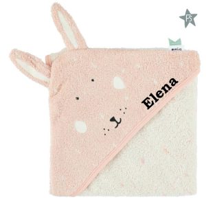 Trixie badcape  Mrs. Rabbit ( met naam )