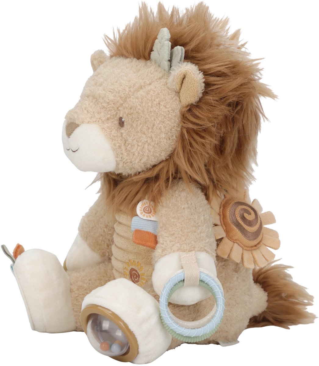 Little Dutch Activiteitenknuffel Leeuw - Geel Safari Friends ( met naam ) - Afbeelding 5