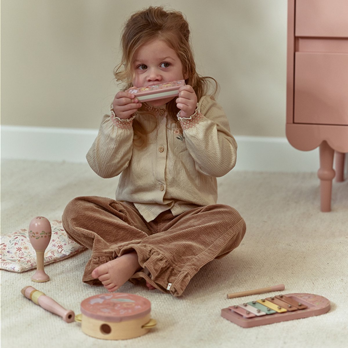 Little Dutch Muziekset - Roze - Safari Friends ( met naam ) - Afbeelding 4
