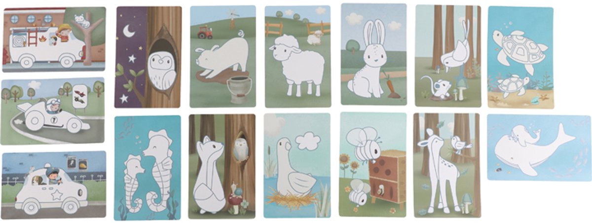 Little Dutch Tekentablet - Blauw - Forest Friends ( met naam ) - Afbeelding 3