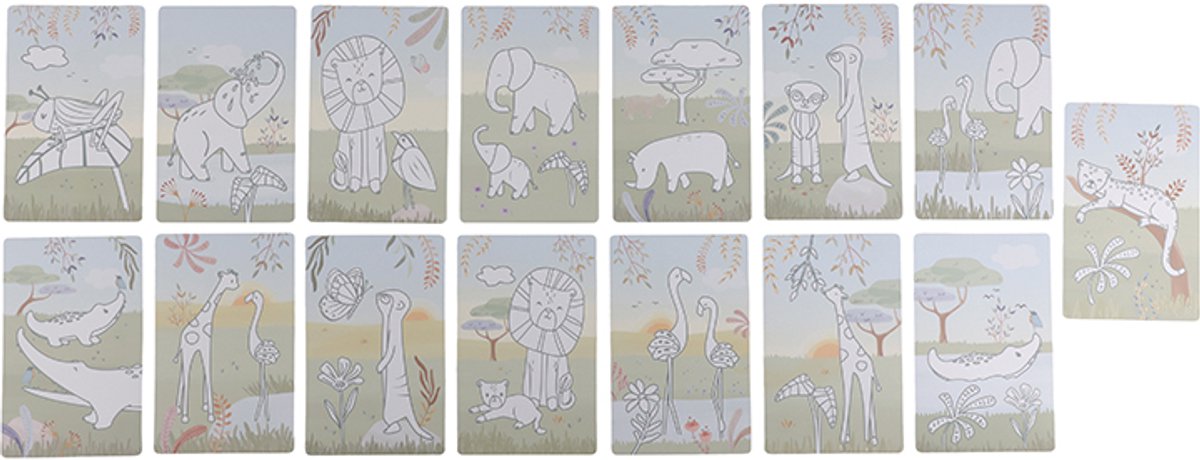 Little Dutch Tekentablet - Groen - safari friends ( met naam ) - Afbeelding 4