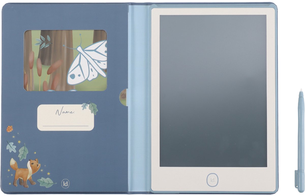 Little Dutch Tekentablet - Blauw - Forest Friends ( met naam ) - Afbeelding 5