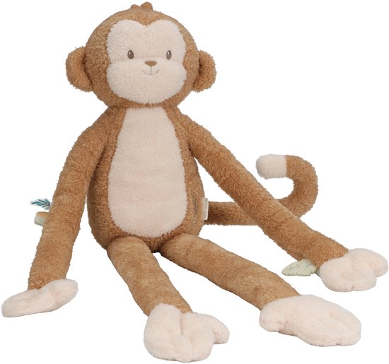 Little Dutch Knuffel Slungel Aap XL - Bruin Safari Friends ( met naam ) - Afbeelding 4