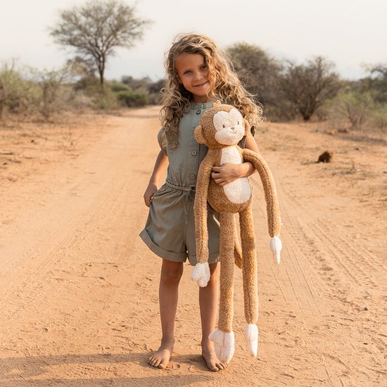 Little Dutch Knuffel Slungel Aap XL - Bruin Safari Friends ( met naam ) - Afbeelding 3