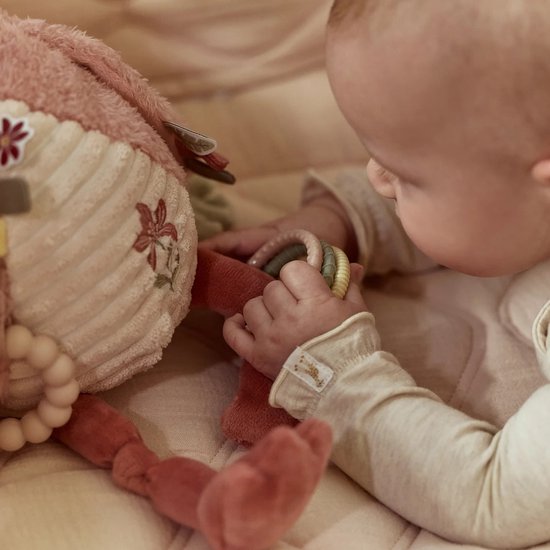 Little Dutch Activiteitenknuffel Flamingo - Roze Safari Friends ( met naam ) - Afbeelding 3