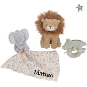 Little Dutch Giftset knuffels safari friends (met naam )