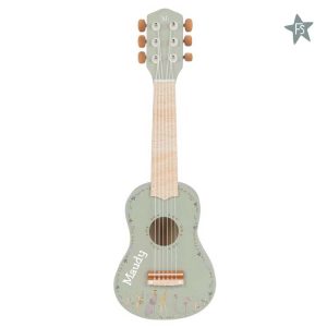 Little Dutch Houten gitaar - Groen - Safari Friends ( met naam )