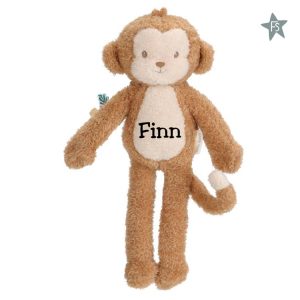 Little Dutch Knuffel Aap - Bruin Safari Friends ( met naam )