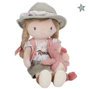 Little Dutch Knuffelpop Ranger Rosa - 35 cm safari friends ( met naam )