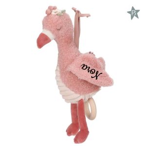 Little Dutch Muziekdoosje Flamingo - Roze  Safari Friends ( met naam )