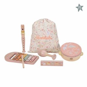 Little Dutch Muziekset - Roze - Safari Friends ( met naam )