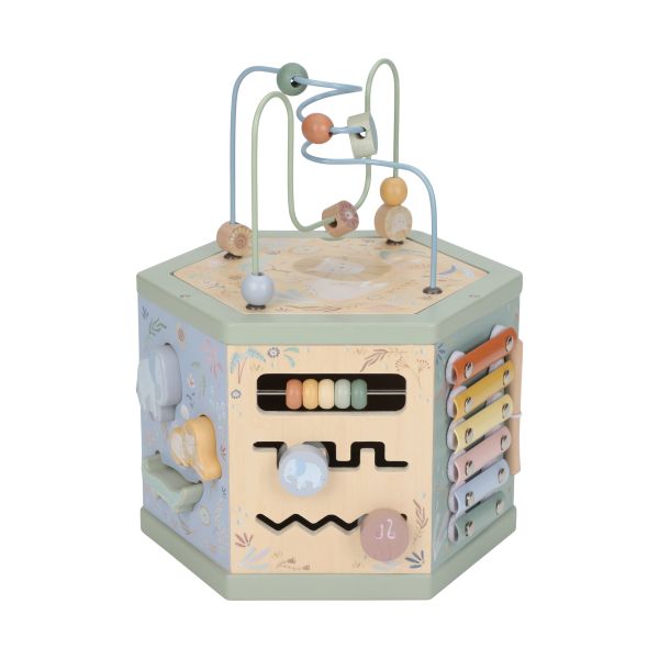 kraamcadeau met naam | Little Dutch Safari Friends Activiteitenkubus ( met naam en geboortegegevens ) - Afbeelding 7