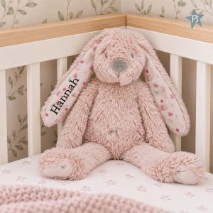 Knuffel konijn Happy Horse met naam | Rabbit Richie Old Purple Graphic 38cm